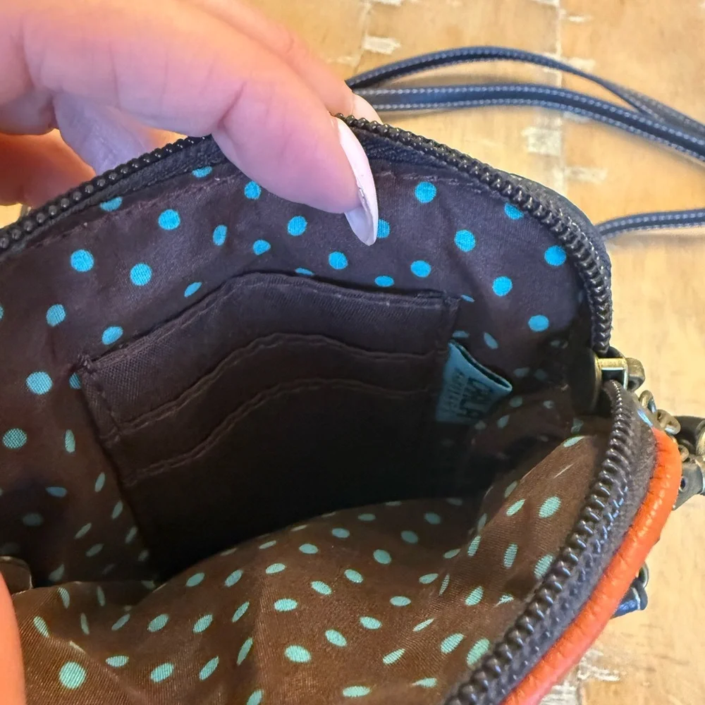 Chala Black, Orange & Yellow Sunflower Crossbody Bag - Picture 6 of 8